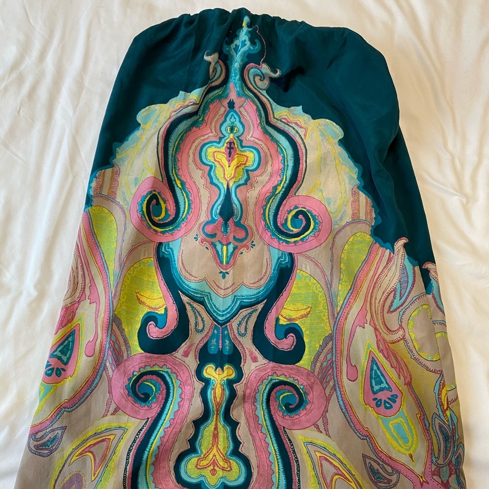 Paisley Silk Strapless